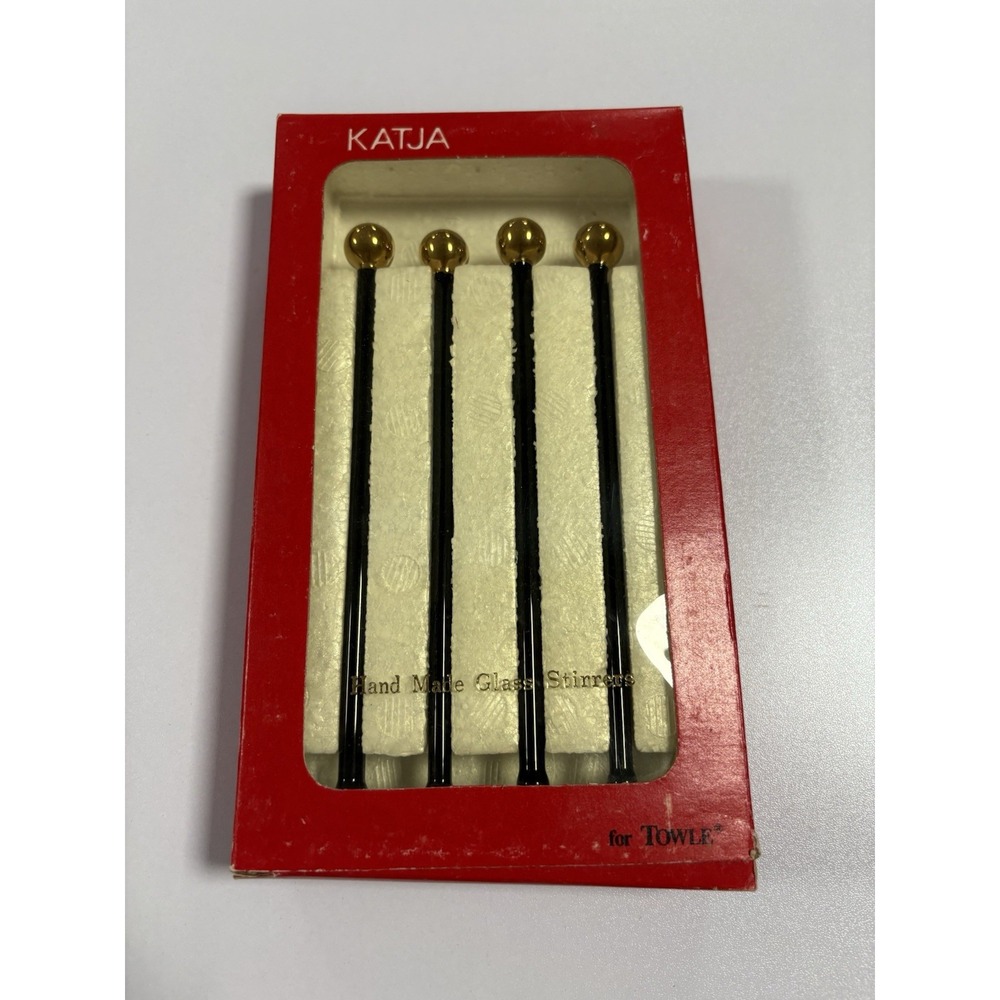 4 - TOWLE Vintage 80's/90's Stirrers . KATJA. Mid Century Modern